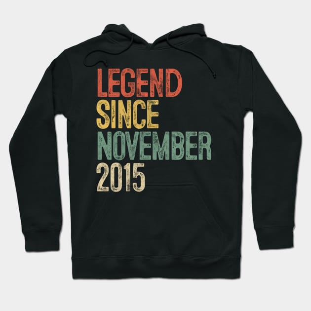 Fun Legend Since November 2015 5th Birthday Gift 5 Year Old Hoodie by rhondamoller87